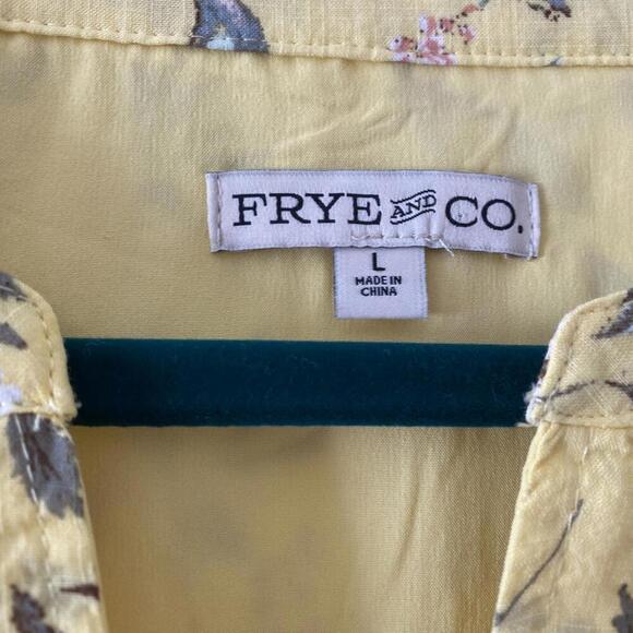 FRYE yellow floral long sleeve cotton dress nwt - Picture 3 of 7